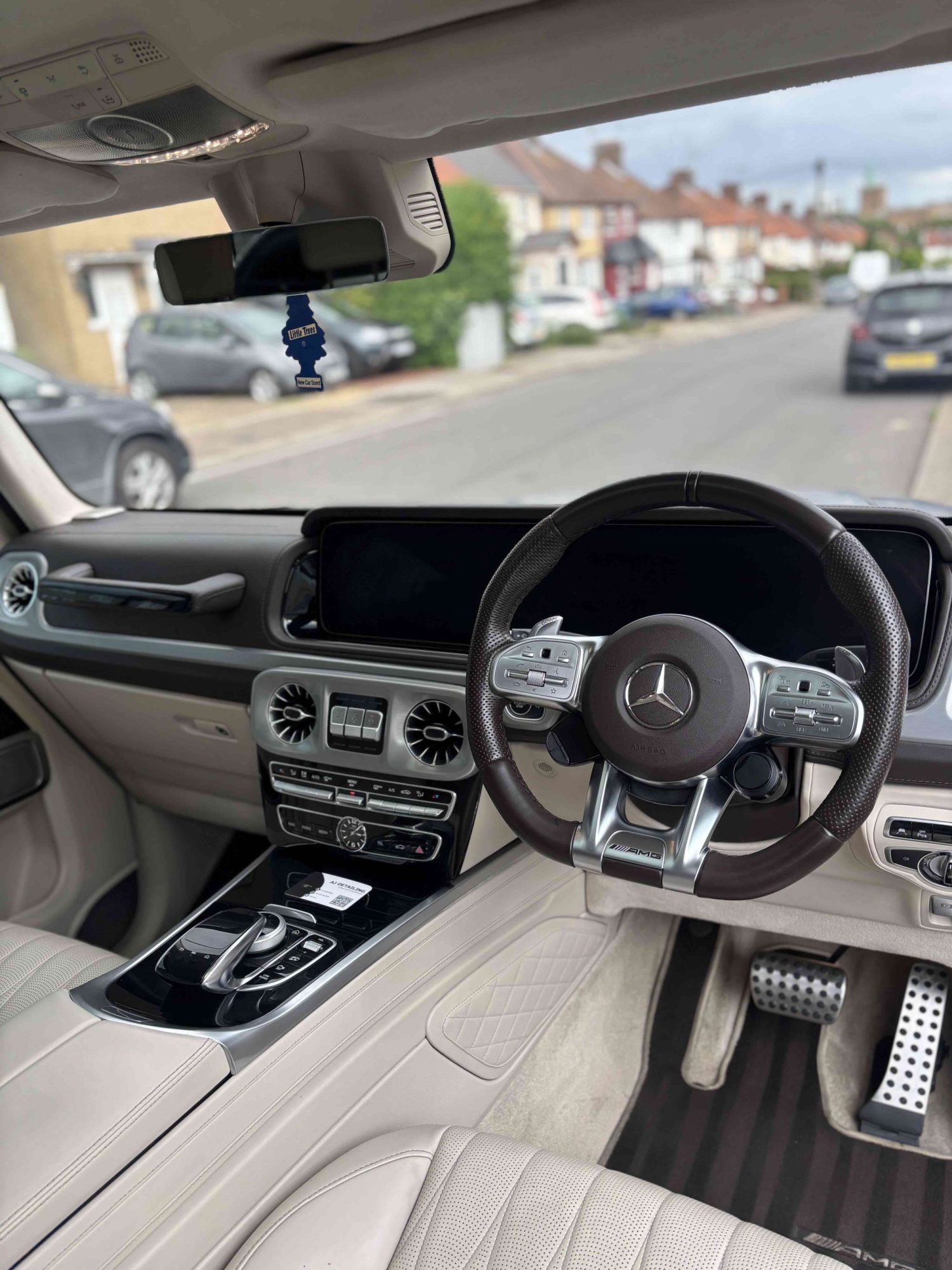 interior of mercedes complete clean and detailing cream